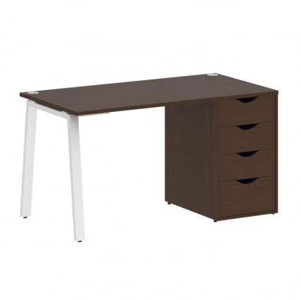 Стол письменный ХОМЕ ОФФИCЕ ВР.СП-3-138.4.А Венге Цаво/Белый металл / HOME OFFICE VR.SP-3-138.4.A_0
