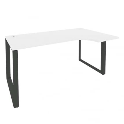 Стол эргономичный правый на О-образном м/к ОНИКС О.МО-СА-1Р Белый Бриллиант/Антрацит / ONIX O.MO-SA-1R_0