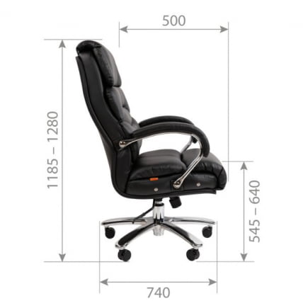 Кресло руководителя CХАИРМАН 409 экокожа Черный / CHAIRMAN_5