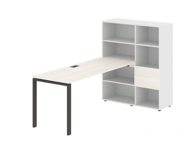 Рабочая станция ЕДИС ЕУРСТ 1117 Ясень Траун Мокко Белый / EDIS EURST_0