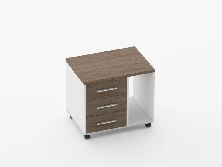 Тумба подкатная с нишей Дека 9.05.02Пр Дуб Верцаска/Белый / Deka_0