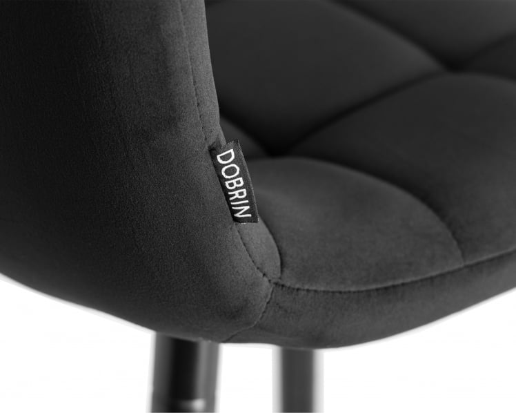 Стул полубарный ДОБРИН ОЛИВИА (черные матовые ножки, черный велюр (108-77)) / DOBRIN OLIVIA_6