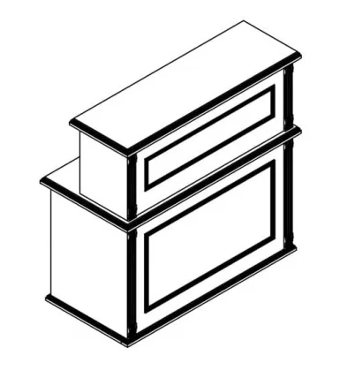 Стойка ресепшен РМС 090 Орех Даллас / RMS_6