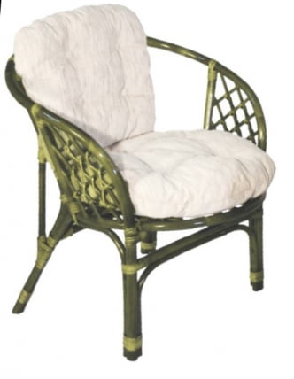 Кресло Багама, подушки светлые обычные Бахама4 олива / Bahama4_0