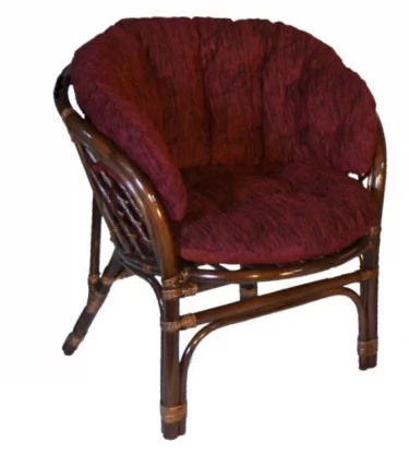 Кресло Багама, подушки коричневые или светлые полные Бахама5 олива / Bahama5_1