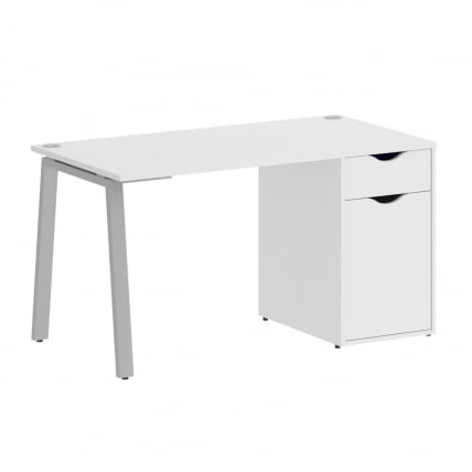 Стол письменный ХОМЕ ОФФИCЕ ВР.СП-3-138.1.А Белый Бриллиант/Серый металл / HOME OFFICE VR.SP-3-138.1.A_0