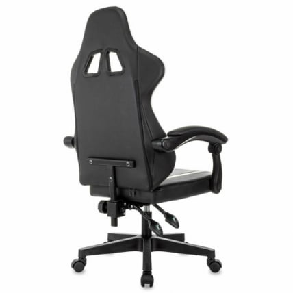 Кресло компьютерное БРАБИКС Шоотер ГМ-123, 2 подушки, экокожа, черное/белое / BRABIX Shooter GM-123,_6