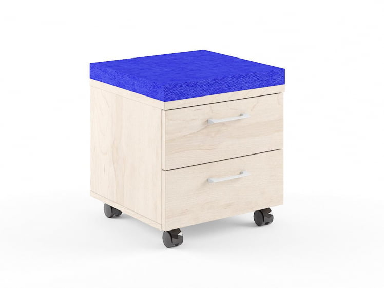 Тумба Мобильная КСМC-2Д Бук Тиара/Синий / XMC-2D_0