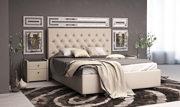 Кровать Беатрисе Бежевый_68395 / Beatrice_0