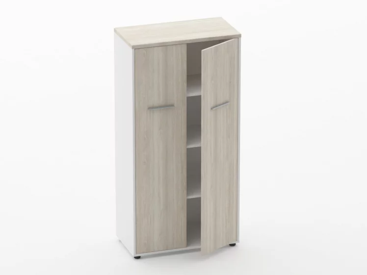 Шкаф 3 широкий закрытый, 2 двери Дека 10.16.141 Дуб Сантана светлый/Белый / Deka_1