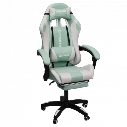 Кресло 1208, замша, цвет сине-белый с массажем, арт 1208-Блуе-Вхите / 1208-Blue-White_0