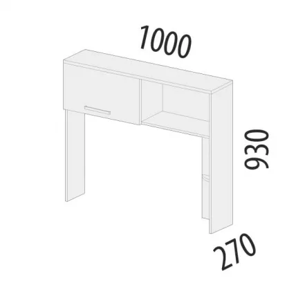 Стол компьютерный с надстройкой Катрин 92.26+92.27 Дуб венге Белый песок Браун вуд_8