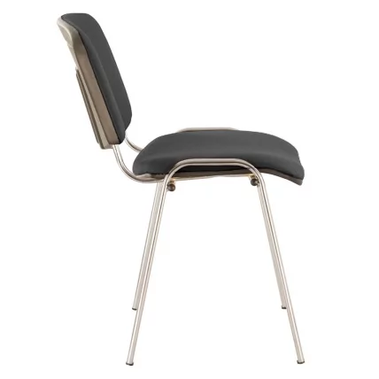 Стул для посетителей Исо CФ-001 хром ткань Серый / Iso CF-001_2