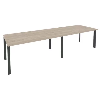 Стол переговорный (2 столешницы) ОНИКС О.МП-ПРГ-2.4 Дуб Аттик/Антрацит / ONIX O.MP-PRG-2.4_0