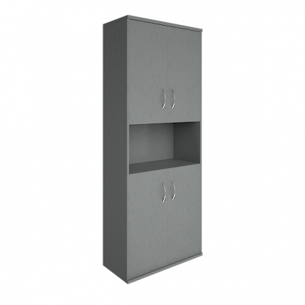 Шкаф высокий широкий Рива А.СТ-1.5 Серый / Riva_0