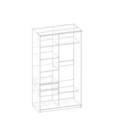 Шкаф-купе Импульс СН 16.07 Дуб сонома/белый глянец / SN_1