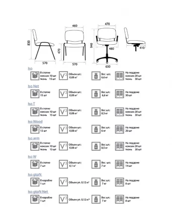 Офисный стул Исо блаcк С11 / Iso black S11_2