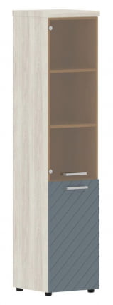 Шкаф колонка комбинированная с топом (левый) Торр ЛУКС ТЛХC 42.2 Л Сосна Эдмонд Серо-голубой / Torr LUX TLHC L_0