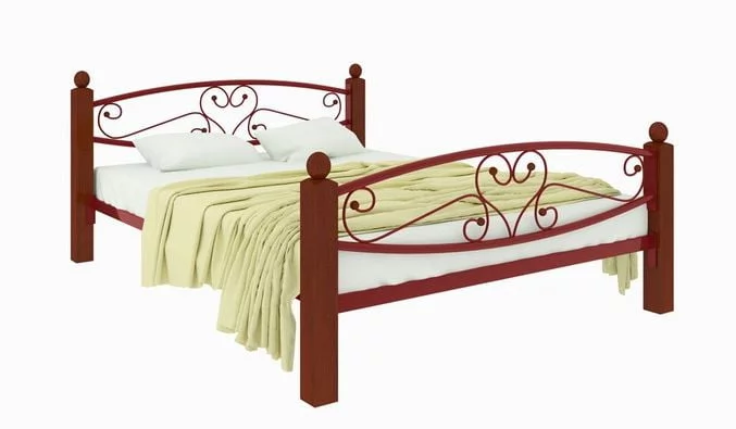 Кровать Каролина Лукс плус 1200х1900 Красная / Lux plus_0