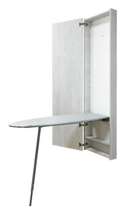 Шкаф со встроенной гладильной доской Ирон Бокс (левый) Беленый дуб / Iron Box_5