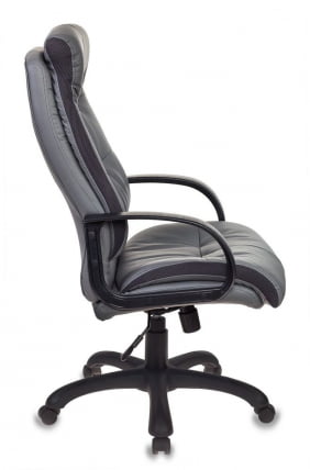 Кресло руководителя Бюрократ CХ-824Б/ЛГРЕЙ серый искусственная кожа / CH-824B/LGREY_2