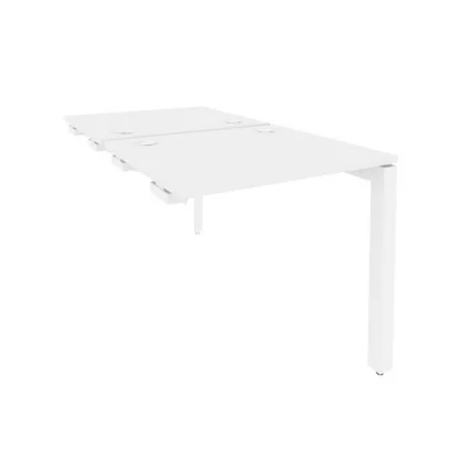 Стол-приставка двойной на П-образном м/к к опорным элем. ОНИКС О.МП-Д.СПР-0.7 Белый Бриллиант / ONIX O.MP-D.SPR-0.7_0