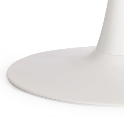 Стол обеденный Тулип/Тулип столешница керамика (глянцевая) / опоры металл, белый/белый, 90х75 см / Tulip/Тулип_4