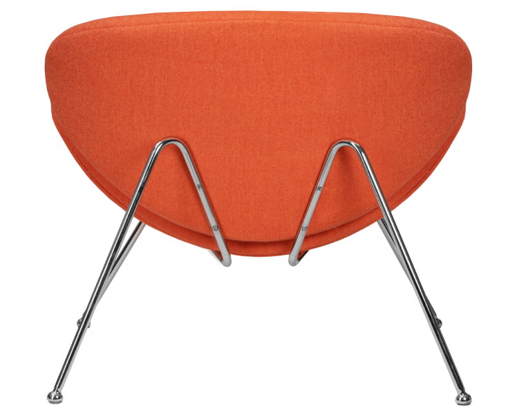 Кресло дизайнерское ДОБРИН ЕМИЛЙ (оранжевая ткань АФ, хромированная сталь) / DOBRIN EMILY AF,_4