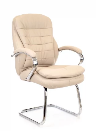 Кресло для посетителей Еверпроф Валенсиа CФ Экокожа Бежевый / Everprof Valencia CF_1