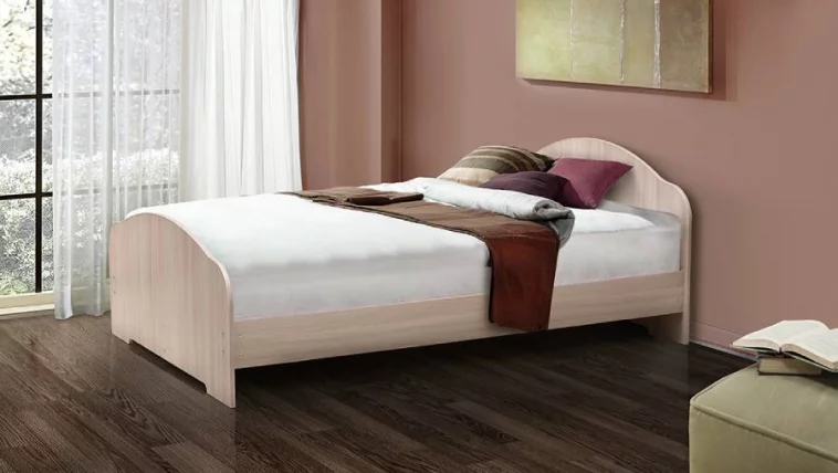 Кровать на уголках №1 1600*1900 Дуб млечный_0