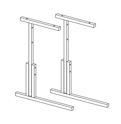 Комплект фурнитуры к столу АЛц.Ф-16/25 столешница 16мм, каркас 25х25мм_0