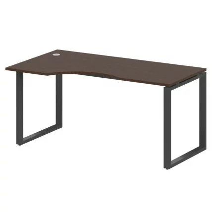 Стол криволинейный левый на О-образном м/к МЕТАЛ СЙСТЕМ БО.СА-1 Л Венге/Антрацит / METAL SYSTEM_0