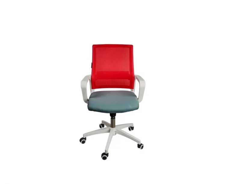 Кресло офисное Бит ЛБ белый пластик Красный / LB_1
