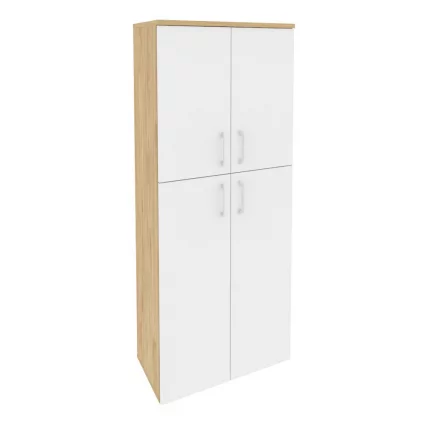 Шкаф высокий широкий ОНИКС О.СТ-1.8 Тиквуд Светлый/Белый / ONIX O.ST-1.8_0
