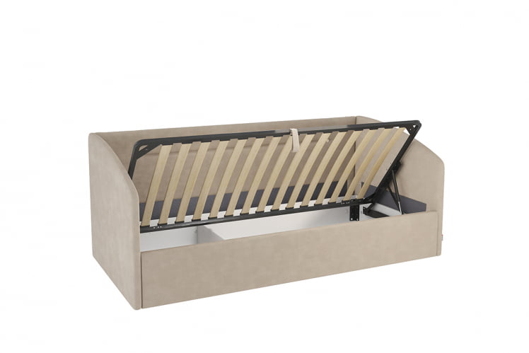 Кровать  0.9 Альба (Софа) КМ.С-16 капучино (велюр) / КМ.S-16_2