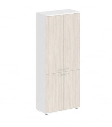 Шкаф высокий четырехдверный Сигма СГ.811.ВХ.ОЛ.ОЛ Белый Дуб светлый / Sigma SG.811.WH.OL.OL_0