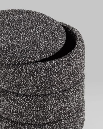 Пуф с ящиком Хиве КСС букле черный меланж / Hive XS_3