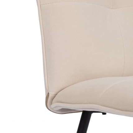 Стул обеденный Свеет флок , 46х55х88, молочный/черный, 4 / Sweet_7