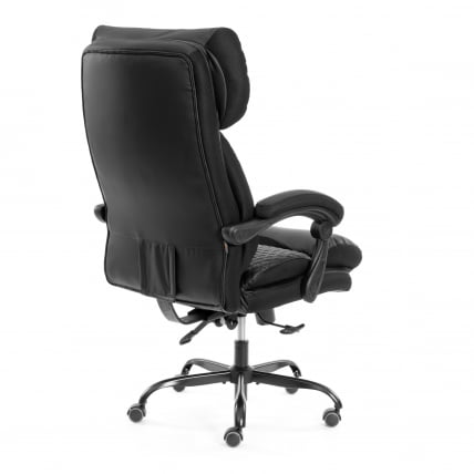 Кресло руководителя Чиеф металБЛ кож/зам/ткань, черный/черный стеганный/черный, 36-6/36-6/ТВ-11 / Chief metalBL 36-6/36-6/TW-11_3