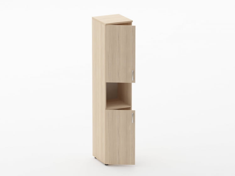 Шкаф высокий закрытый с нишей Глассй 6.19.11Л Орех / Glassy_1