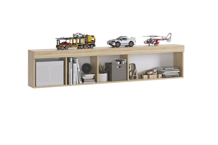 Полка Форсаж МКФ-04 Дуб сонома/белый / MKF-04_1