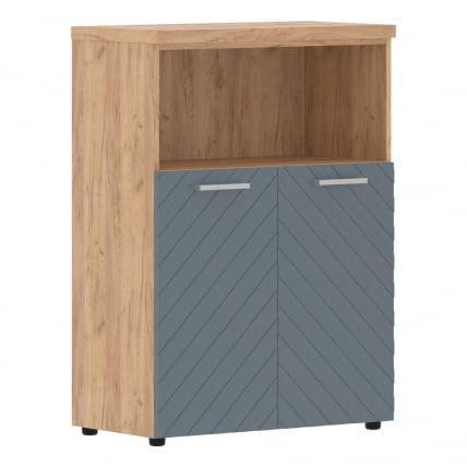 Шкаф с глухими малыми дверьми и топом Торр ЛУКС ТЛМC 85.3 Дуб Бофорд Серо-голубой / Torr LUX TLMC_0