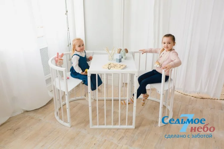 Кровать-трансформер 6-в-1 Меррй Хаппй 01 Белая / Merry Happy_5