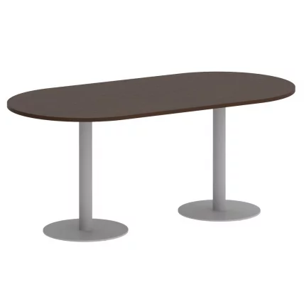 Стол овальный ХОМЕ ОФФИCЕ ВР.СП-5-180.1 Венге Цаво/Серый металл / HOME OFFICE VR.SP-5-180.1_0