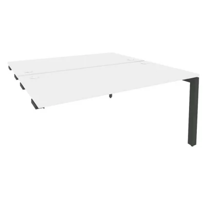 Стол-приставка двойной на П-образном м/к к опорным элем. ОНИКС О.МП-Д.СПР-4.8 Белый Бриллиант/Антрацит / ONIX O.MP-D.SPR-4.8_0