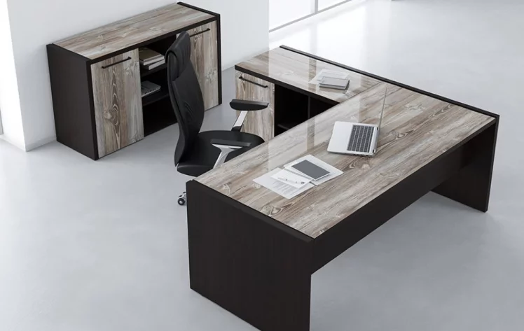 Кабинет руководителя Моррис комплект №1 Дуб Базель/Венге Магия / Morris_0