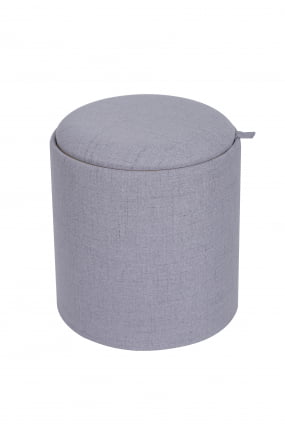 Пуф-столик с ящиком Хюгге С рогожка Серый / S_1