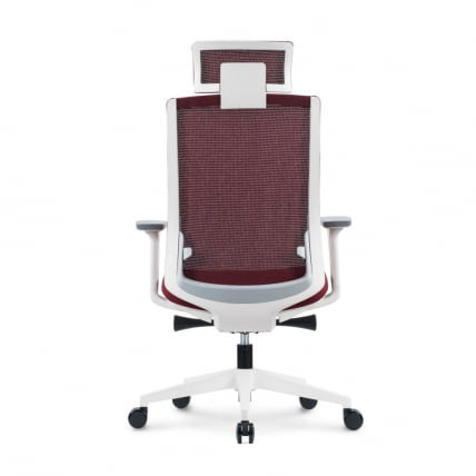 Кресло руководителя РУБЙ вхите фраме Красный / RUBY white frame_3