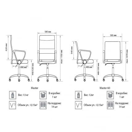 Компьютерное кресло Мастер ГТПХ Ч1 В06Т06 / Master GTPH Ch1 W06T06_2