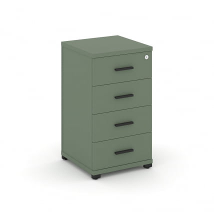 Тумба опорная/приставная с 4 ящиками CОНCЕПТ CН.ТУО-002 Б/В Кобо Черный / CONCEPT CN.TUO-002 B/W_0